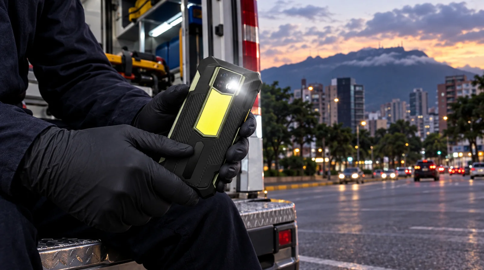 Teléfono para paramédicos y ambulancias: higiene, batería y luz para guardias de 24 horas