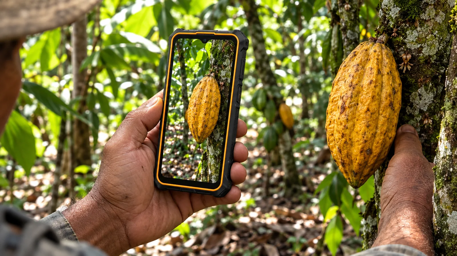 Teléfono para productores de cacao en Barlovento y el Sur del Lago: humedad, calor y fotos para la trazabilidad